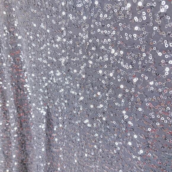 INC International Concepts Silver Gray Sequin Dressy Top XL - Picture 6 of 6